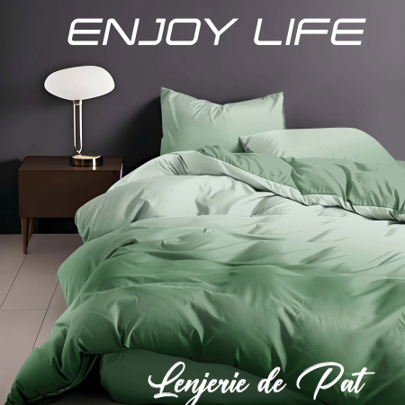 LENJERII DE PAT POLICOTON - Lenjerie de pat Finet "Enjoy Life" - Tip lenjerie:: - 4 piese - cearsaf pat