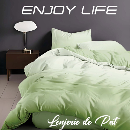LENJERII DE PAT POLICOTON - Lenjerie de pat Finet "Enjoy Life" - Tip lenjerie:: - 4 piese - cearsaf pat