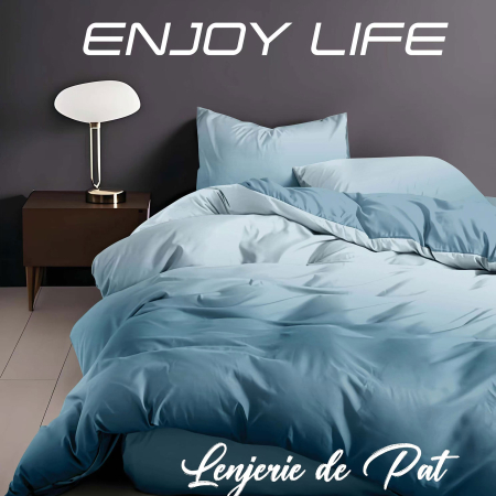 LENJERII DE PAT POLICOTON - Lenjerie de pat Finet "Enjoy Life" - Tip lenjerie:: - 4 piese - cearsaf pat