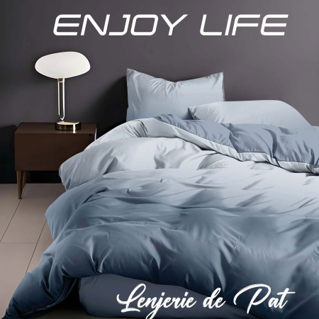 LENJERII DE PAT POLICOTON - Lenjerie de pat Finet "Enjoy Life" - Tip lenjerie:: - 4 piese - cearsaf pat