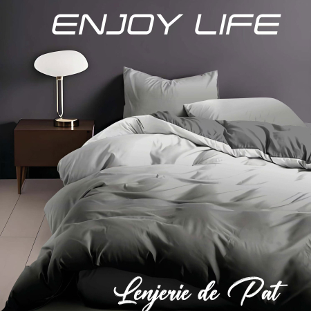 LENJERII DE PAT POLICOTON - Lenjerie de pat Finet "Enjoy Life" - Tip lenjerie:: - 4 piese - cearsaf pat