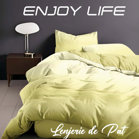 LENJERII DE PAT POLICOTON - Lenjerie de pat Finet "Enjoy Life" - Tip lenjerie:: - 4 piese - cearsaf pat