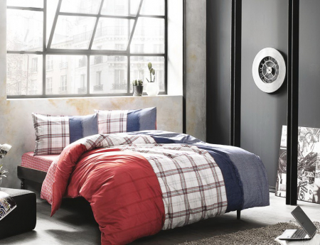 Lenjerie de pat ranforce, o persoana, bumbac 100%, TAC, Cloud [0]