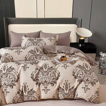 Pucioasa - LENJERIE DE PAT PERCALLE IMPRIMAT (PRC115) - King size 4 piese