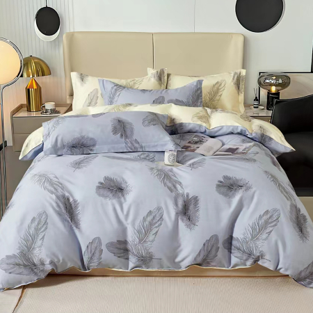 Pucioasa - LENJERIE DE PAT PERCALLE IMPRIMAT (PRC152) - King size 4 piese