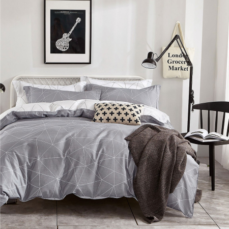 Pucioasa - LENJERIE DE PAT PERCALLE IMPRIMAT (PRC165) - O persoana