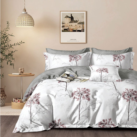 Pucioasa - LENJERIE DE PAT PERCALLE IMPRIMAT (PRC168) - King size 6 piese