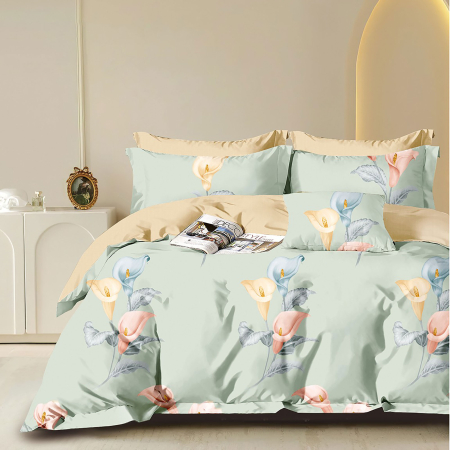 Pucioasa - LENJERIE DE PAT PERCALLE IMPRIMAT (PRC181) - O persoana