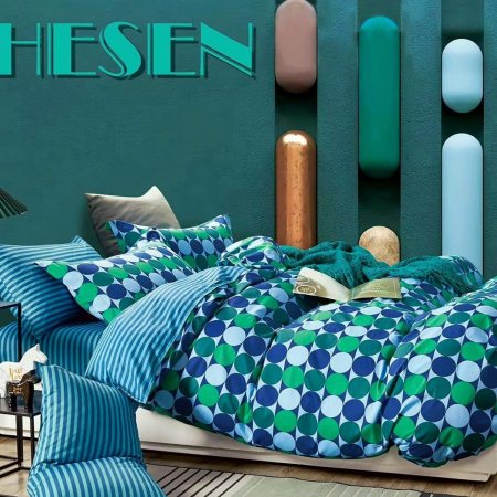 Lenjerii de pat percale - bumbac 100% - LENJERIE DE PAT PERCALLE IMPRIMAT (PRC24) - Dimensiuni:: King size 6 piese cu husa