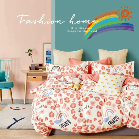 Lenjerii de pat percale - bumbac 100% - LENJERIE DE PAT PERCALLE IMPRIMAT (PRC27) - Dimensiuni:: King size 6 piese cu husa