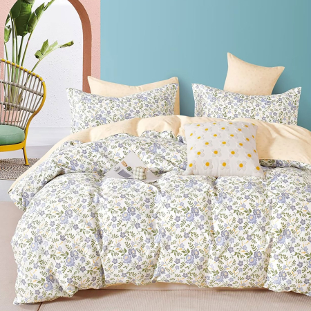 Pucioasa - LENJERIE DE PAT PERCALLE IMPRIMAT (PRC68) - King size 6 piese cu husa