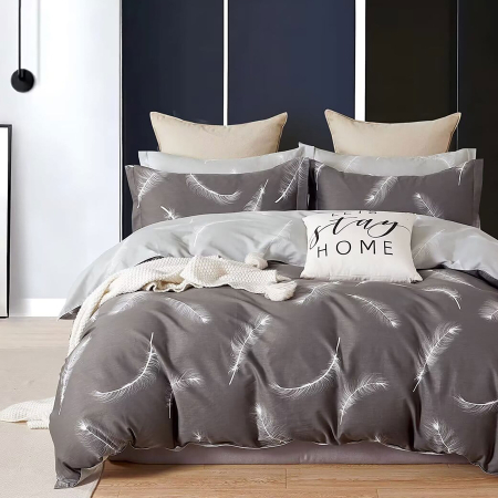 Lenjerii de pat percale - bumbac 100% - LENJERIE DE PAT PERCALLE IMPRIMAT (PRC71) - Dimensiuni:: King size 6 piese cu husa