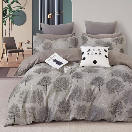 Lenjerii de pat percale - bumbac 100% - LENJERIE DE PAT PERCALLE IMPRIMAT (PRC75) - Dimensiuni:: King size 6 piese cu husa