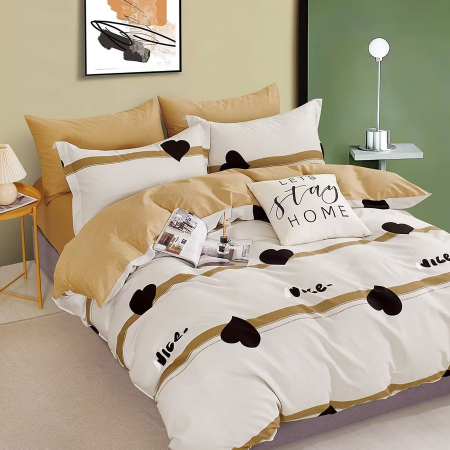 Pucioasa - LENJERIE DE PAT PERCALLE IMPRIMAT (PRC90) - King size 6 piese