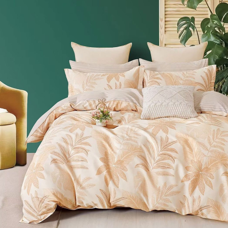 Pucioasa - LENJERIE DE PAT PERCALLE IMPRIMAT (PRC96) - King size 6 piese cu husa