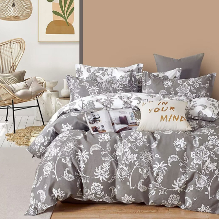 Pucioasa - LENJERIE DE PAT PERCALLE IMPRIMAT (PRC99) - King size 4 piese