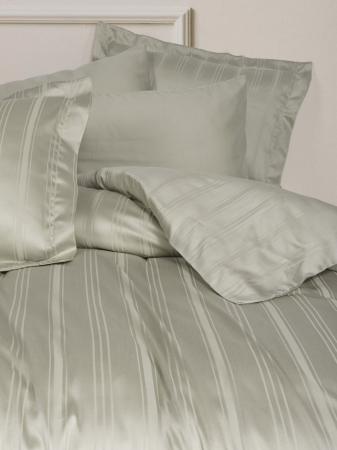 Lenjerie de pat premium Bamboo Stripe, 6 piese, Cotton Box, Beige [1]