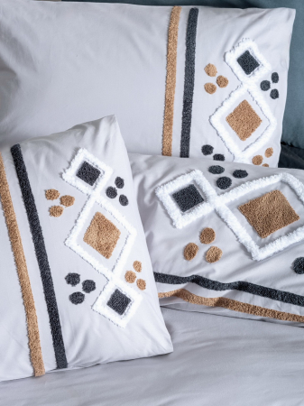 Lenjerie de pat Puff, două persoane, bumbac 100%, Cotton Box, Stesso - Grey [1]