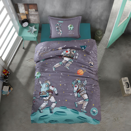 Pucioasa - Lenjerie de pat ranforce 100% bumbac - o persoana (Space)