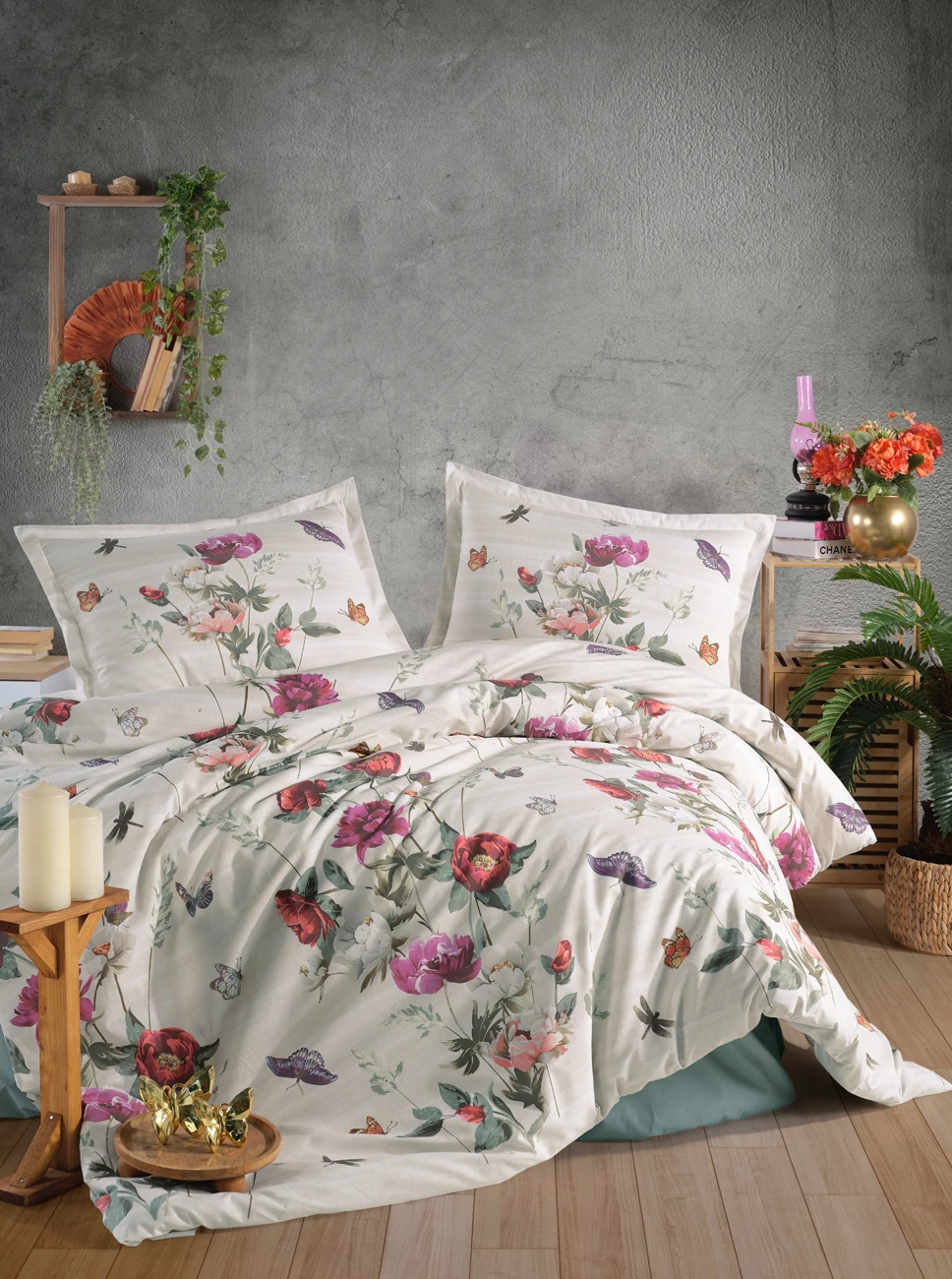 Lenjerii de pat - Lenjerie de pat ranforce Clasy king size (Nerina)