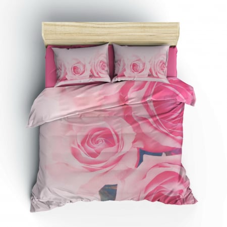 Lenjerie de pat ranforce, două persoane, bumbac 100%, Cotton Box, Florence - Pink [1]