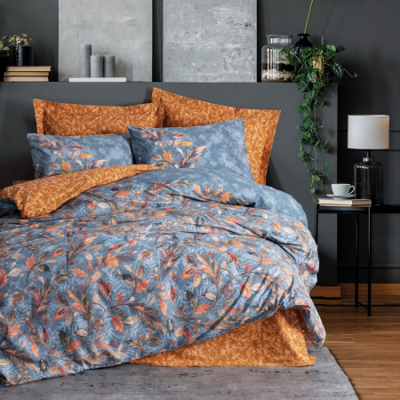 Lenjerii bumbac ranforce - XXL - Lenjerie de pat ranforce, două persoane, bumbac 100%, Cotton Box, Alekra - Mustard