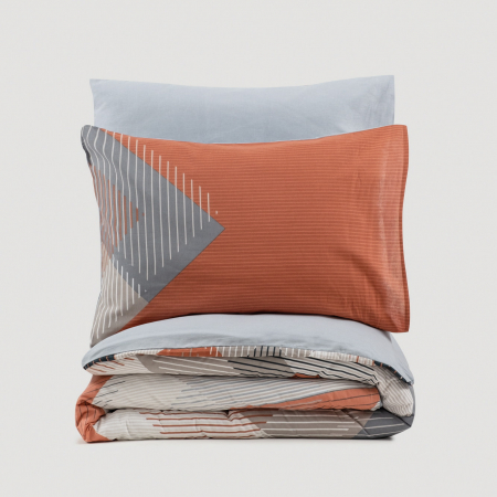 Lenjerie de pat ranforce, două persoane, bumbac 100%, Cotton Box, Joseph - Blue [2]