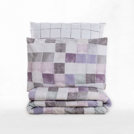 Lenjerie de pat ranforce, două persoane, bumbac 100%, Cotton Box, Maro - Dusty Rose [2]