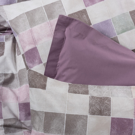 Lenjerie de pat ranforce, două persoane, bumbac 100%, Cotton Box, Maro - Dusty Rose [1]