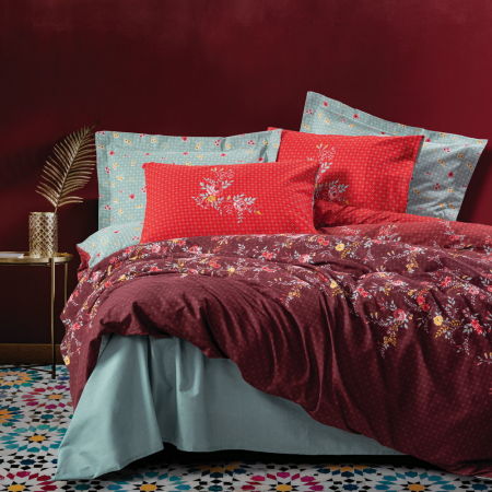 Lenjerie de pat ranforce, două persoane, bumbac 100%, Cotton Box, Showy - Green [0]