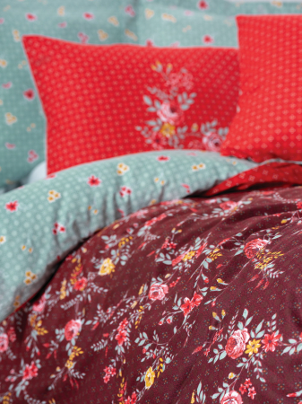 Lenjerie de pat ranforce, două persoane, bumbac 100%, Cotton Box, Showy - Green [1]