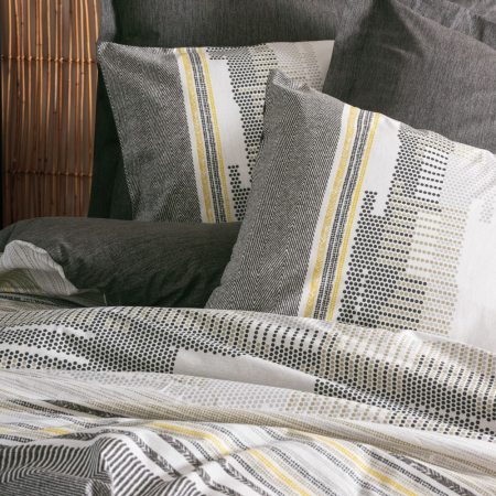 Lenjerie de pat ranforce, două persoane, bumbac 100%, Cotton Box, Taron - Mink [1]