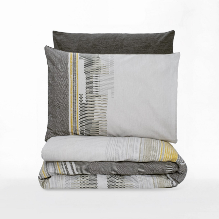 Lenjerie de pat ranforce, două persoane, bumbac 100%, Cotton Box, Taron - Mink [2]