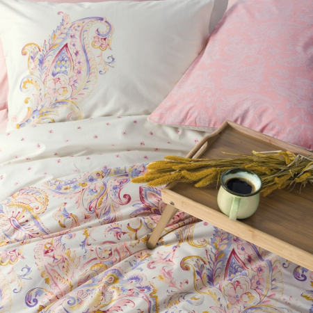 Lenjerie de pat ranforce, două persoane, bumbac 100%, Cotton Box, Muna - Pink [1]