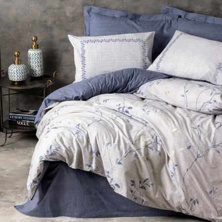 Lenjerii bumbac ranforce - XXL - Lenjerie de pat ranforce, două persoane, bumbac 100%, Cotton Box, Nitsa - Dark Blue