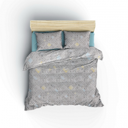 Lenjerie de pat ranforce, două persoane, bumbac 100%, Cotton Box, Dotted - Turquoise [2]