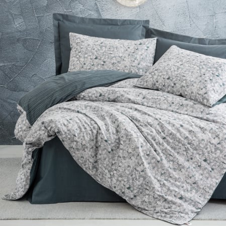 Lenjerii bumbac ranforce - XXL - Lenjerie de pat ranforce, două persoane, bumbac 100%, Cotton Box, Molly - Anthracite