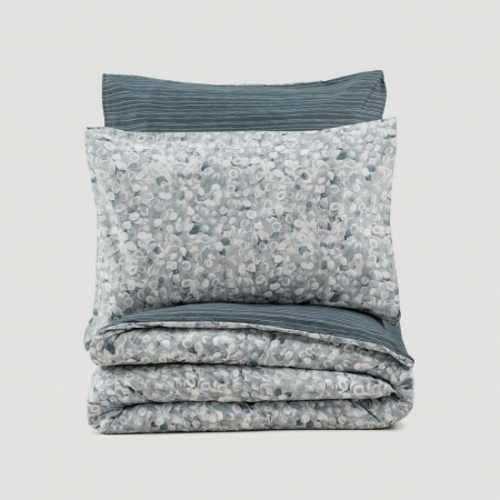 Lenjerie de pat ranforce, două persoane, bumbac 100%, Cotton Box, Molly - Anthracite [2]