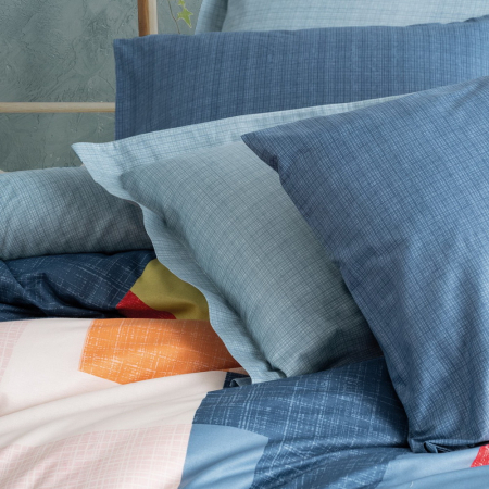 Lenjerie de pat ranforce, două persoane, bumbac 100%, Cotton Box, Cosy - Blue [1]