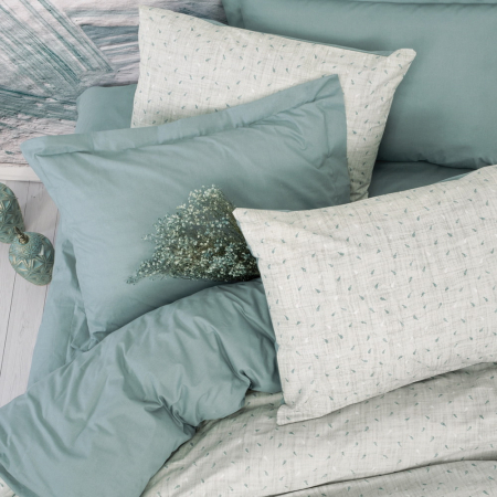 Lenjerie de pat ranforce, două persoane, bumbac 100%, Cotton Box, Drops - Mint [1]