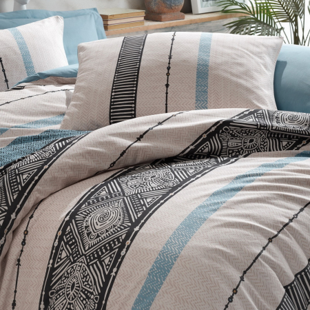 Lenjerie de pat ranforce, două persoane, bumbac 100%, Cotton Box, Misti - Mint [1]