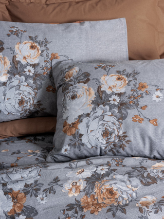 Lenjerie de pat ranforce, două persoane, bumbac 100%, Cotton Box, Lenora - Brown [1]