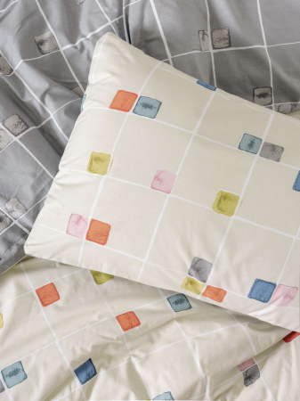 Lenjerie de pat ranforce, două persoane, bumbac 100%, Cotton Box, Evo - Grey [1]