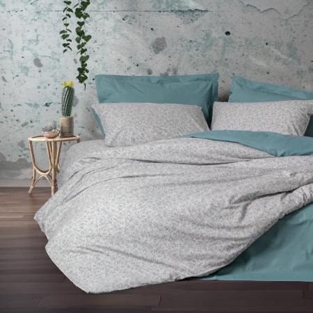 Lenjerii bumbac ranforce - XXL - Lenjerie de pat ranforce, două persoane, bumbac 100%, Cotton Box, June - Mint