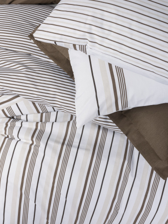 Lenjerie de pat ranforce, două persoane, bumbac 100%, Cotton Box, Swell - Brown [2]