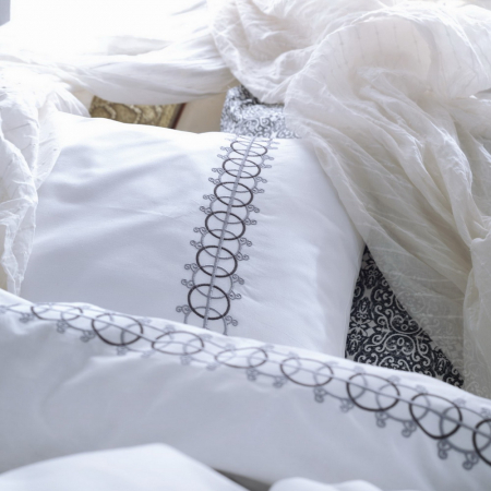 Lenjerie de pat ranforce, două persoane, bumbac 100%, Cotton Box, Paola - Grey [1]