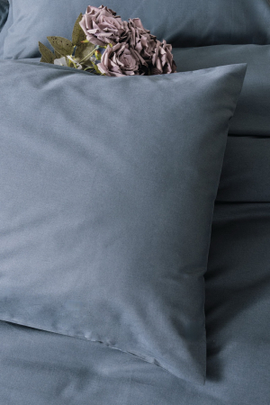 Lenjerie de pat ranforce, două persoane, bumbac 100%, Cotton Box, Plain - Anthracite [1]