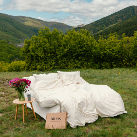 Lenjerii bumbac ranforce - XXL - Lenjerie de pat ranforce, doua persoane, bumbac 100%, 3 piese Natural Light