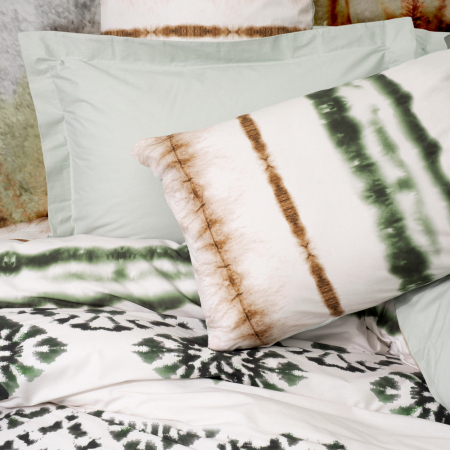 Lenjerie de pat ranforce, două persoane, bumbac 100%, Cotton Box, Gravel - Green [1]