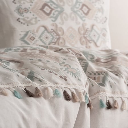 Lenjerie de pat ranforce, două persoane, bumbac 100%, Cotton Box, Asilo - Brown [1]